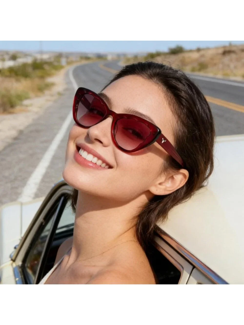 Trendy Retro Cat Eye Sunglasses for Women | UV400 Polarized Gradient Frame